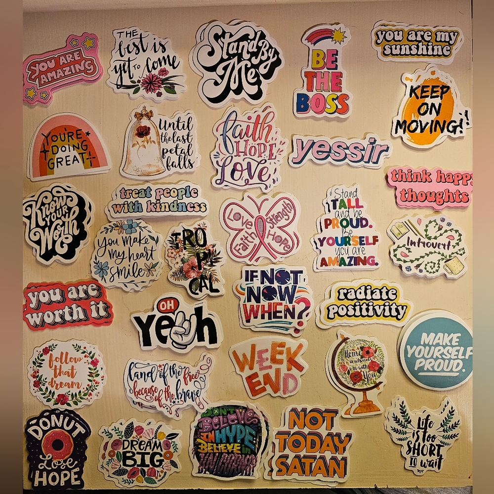 Inspirational Stickers Set - Multicolor